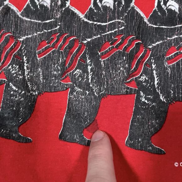 Moscow Circus Vintage 80s Red Single Stitch T-Shirt Size Large USA Made Hanes - Picture 8 of 10